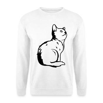 Chat - Sweat-shirt Unisexe - blanc - Devant