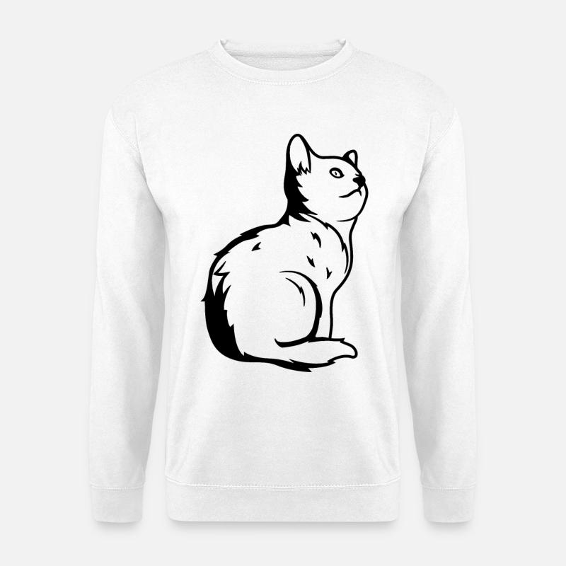 Katze - Unisex Pullover - Weiß