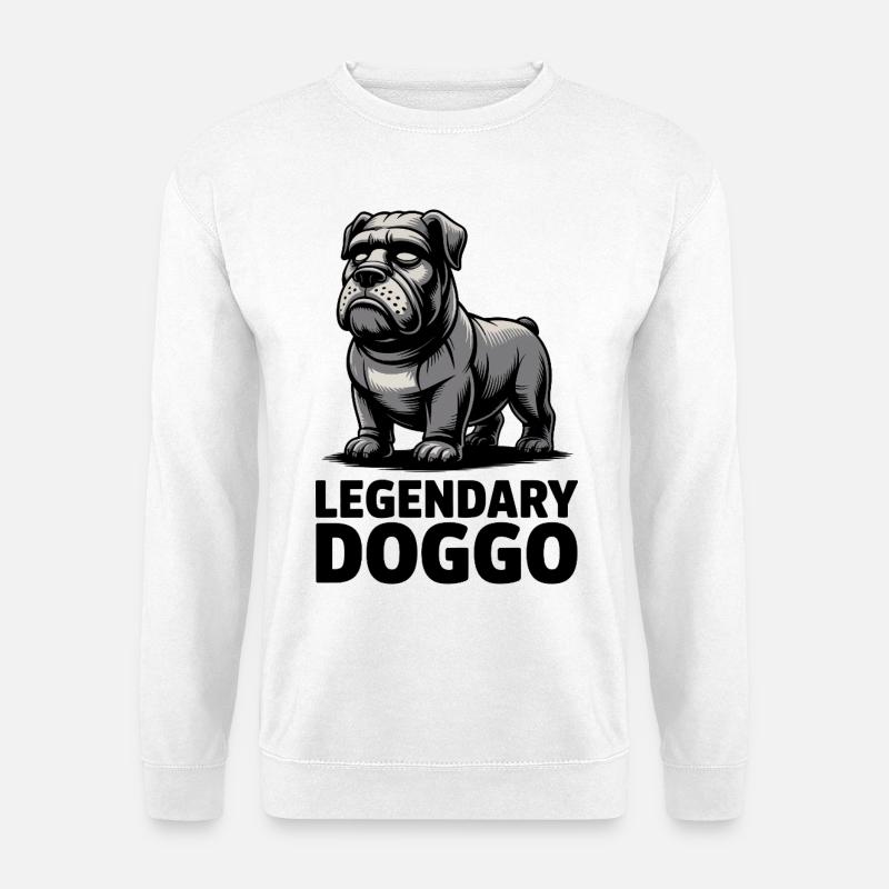 Legendäre Bulldogge - Unisex Pullover - Weiß