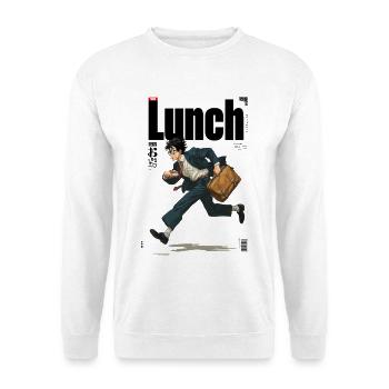 Lunch Manga Illustration - Unisex Pullover - Weiß - Vorne