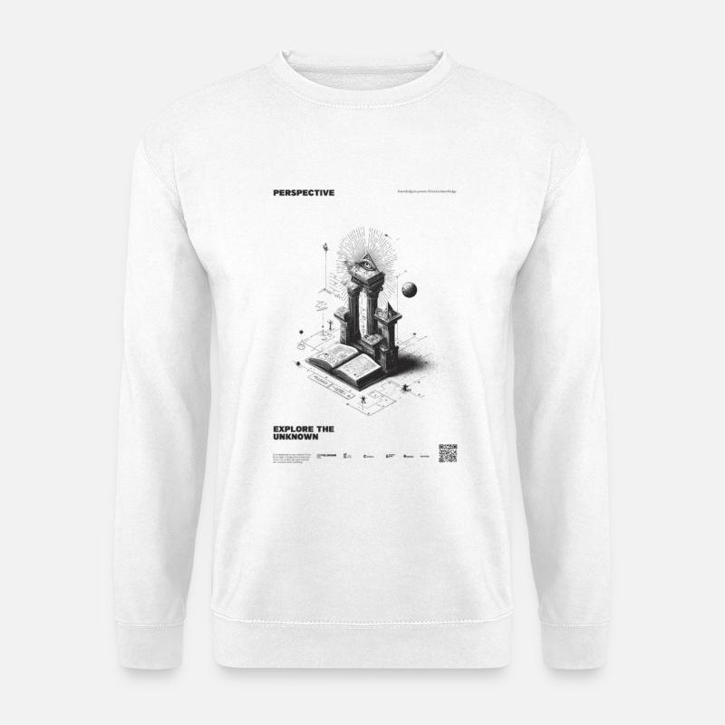 Perspective de l’espace-temps - Sweat-shirt Unisexe - blanc