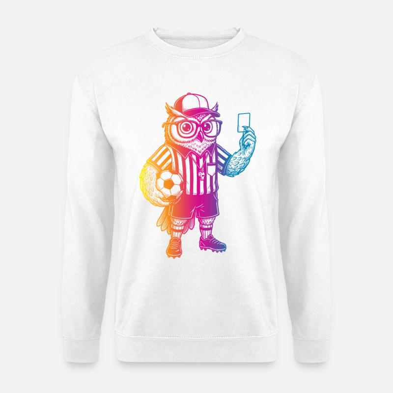 Fußball Eule - Unisex Pullover - Weiß