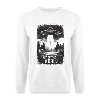 UFO im Wald: Out of This World - Unisex Pullover - Weiß - Vorne