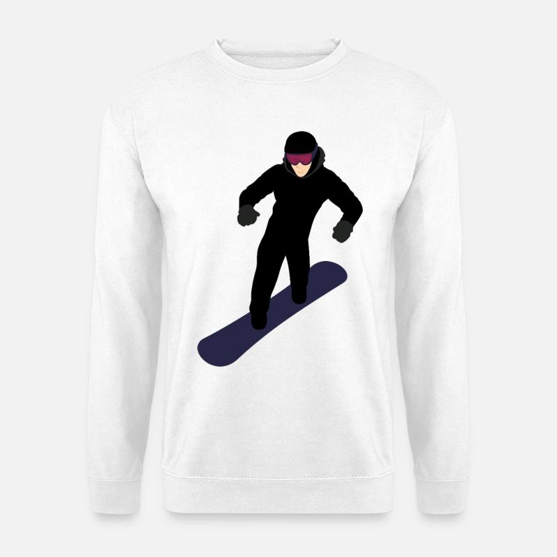Dynamic snowboarder - Unisex Sweatshirt - white