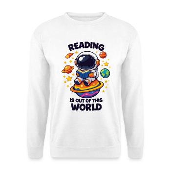 Reading is out of this world - Unisex Sweatshirt - white - Front