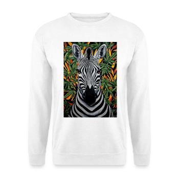 Un zèbre dans la jungle du cannabis - Sweat-shirt Unisexe - blanc - Devant
