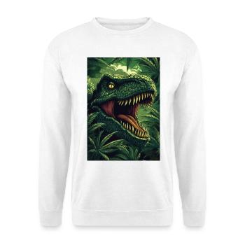 Jungle T-Rex Head Detail - Unisex Sweatshirt - white - Front