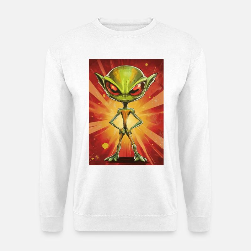 Little alien in explosion light - Unisex Sweatshirt - white