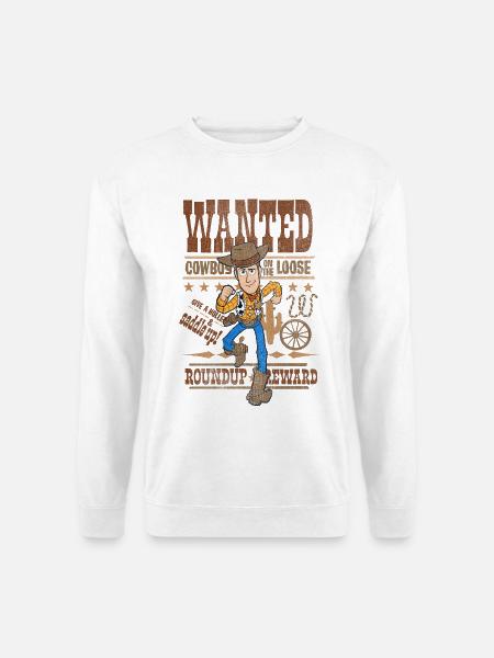 Toy Story Wanted Cowboy Woody Auf Der Flucht - Unisex Pullover - Weiß