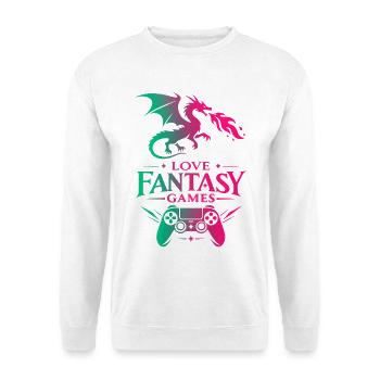 Love Fantasy Games Drachen Controller - Unisex Pullover - Weiß - Vorne