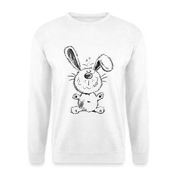 Häschen Hüpf Häschen - Unisex Pullover - Weiß - Vorne