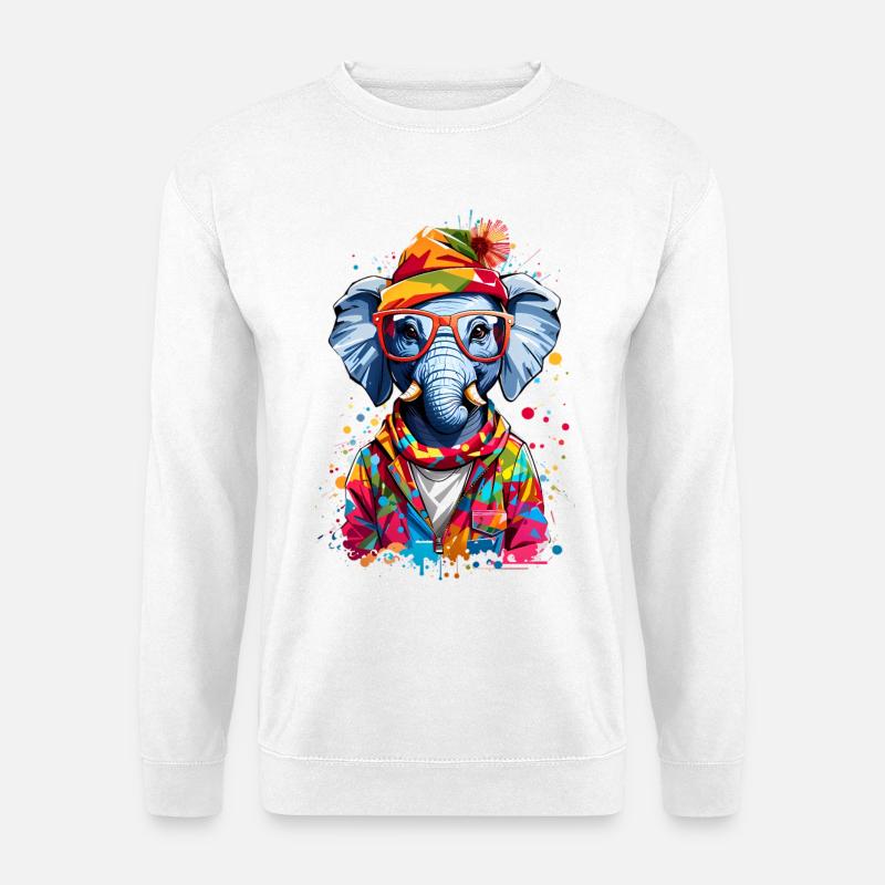 Cool Elephant - Unisex Sweatshirt - white