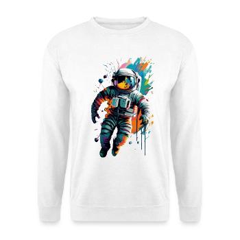 Astronaut im Weltall Weltraum - Astronaut Space - Unisex Pullover - Weiß - Vorne