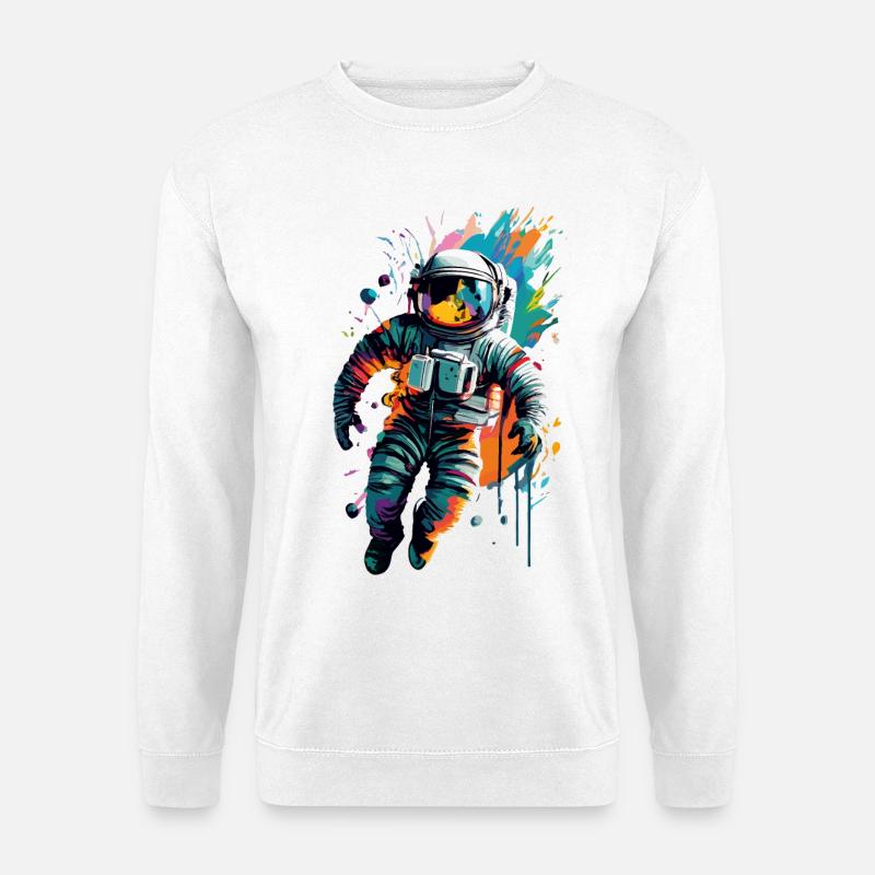 Astronaut im Weltall Weltraum - Astronaut Space - Unisex Pullover - Weiß