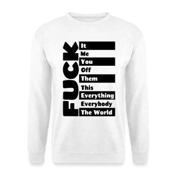 auf alles # - Unisex Pullover - Weiß - Vorne