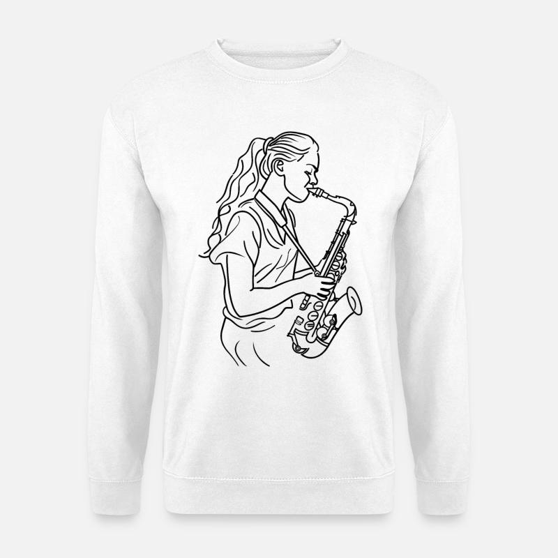 Saxophonist - Unisex Sweatshirt - white