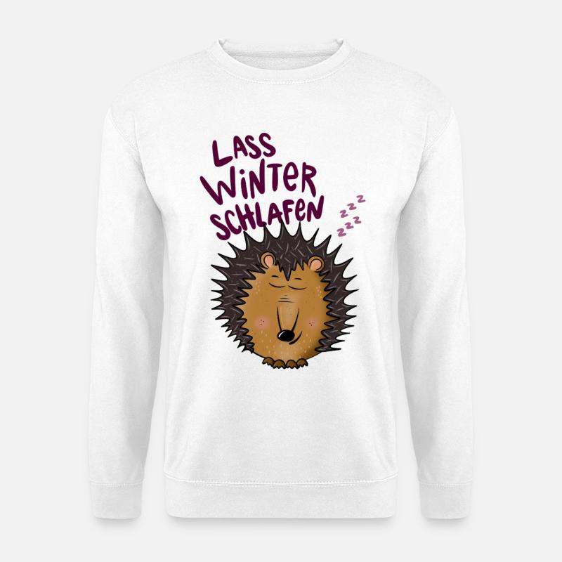 Igel im Winterschlaf - Unisex Pullover - Weiß