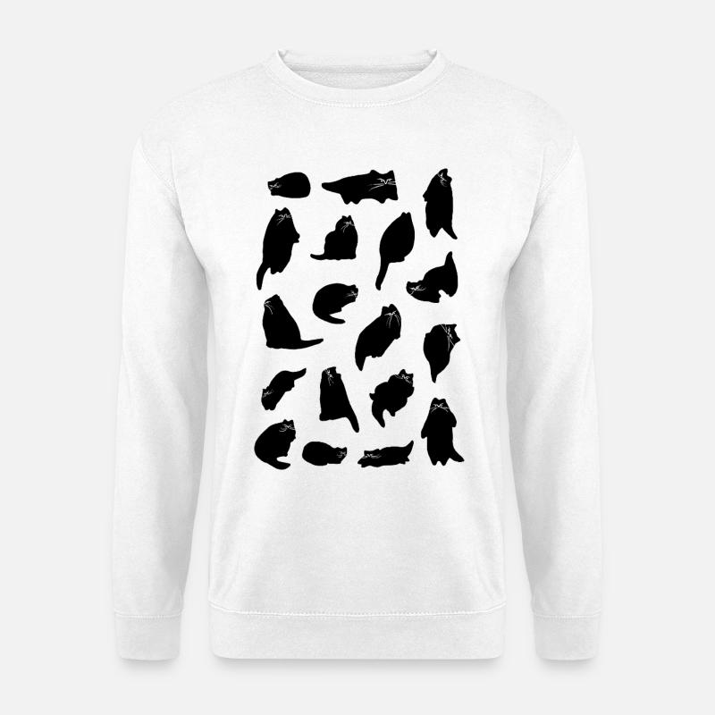 Black Cat Energie - Unisex Pullover - Weiß