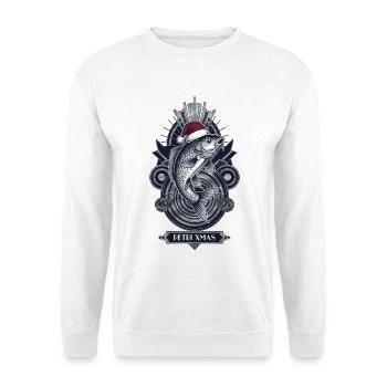 Angler Christmas Petri Xmas Carp - Unisex Sweatshirt - white - Front
