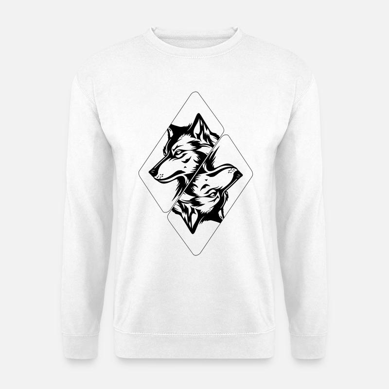 Wolfskopf - Unisex Pullover - Weiß