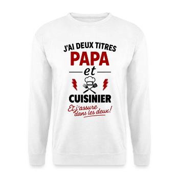 Dad Cook Humor Kitchen Gift - Unisex Sweatshirt - white - Front