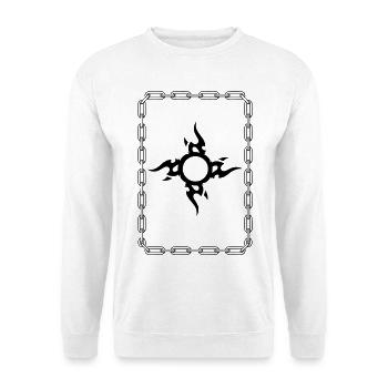 Black Tribal Surrounded Chain - Unisex Sweatshirt - white - Front