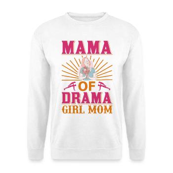 Mama Of Drama Girl Mama Lustiges Shirt - Unisex Pullover - Weiß - Vorne