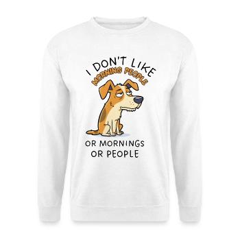Grumpy Jack Russell Morgenstimmung - Unisex Pullover - Weiß - Vorne