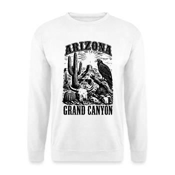 Arizona Grand Canyon Wüstensilhouette - Unisex Pullover - Weiß - Vorne