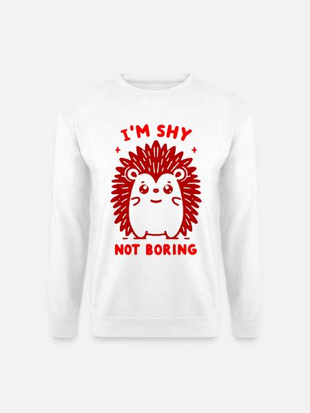 Schüchterner Roter Igel - Unisex Pullover - Weiß