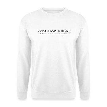 Cache! just always store nicely. - Unisex Sweatshirt - white - Front