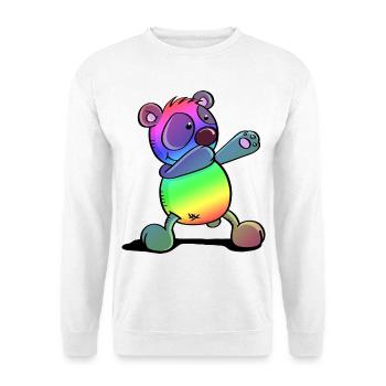 Bunter Pandabär - Dab Dance - Dabbing - Panda - Unisex Pullover - Weiß - Vorne