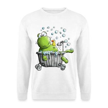 Wellness Frosch - Unisex Pullover - Weiß - Vorne