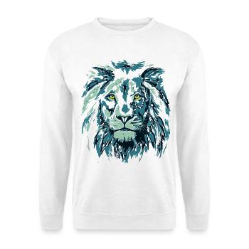 Tête de lion - Signe du zodiaque Lion - Sweat-shirt Unisexe - blanc - Devant