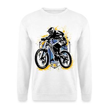 Mountainbike MTB - Mountainbiker - Retro Radsport - Unisex Pullover - Weiß - Vorne