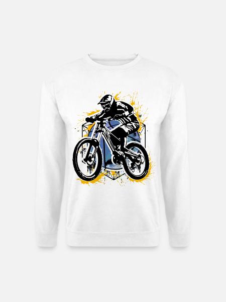 Mountain Bike MTB - Mountain Bike - Retro Cycling - Unisex Sweatshirt - white