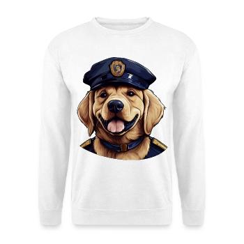 Chiens Police - Sweat-shirt Unisexe - blanc - Devant