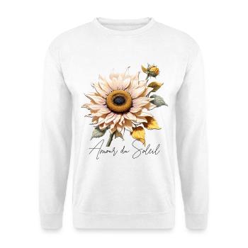 Sunflower, a floral design for summer - Unisex Sweatshirt - white - Front