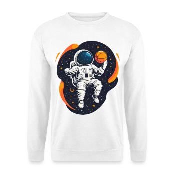 Astronaut Playing Basketball in Space - Fun design - Unisex Sweatshirt - white - Front