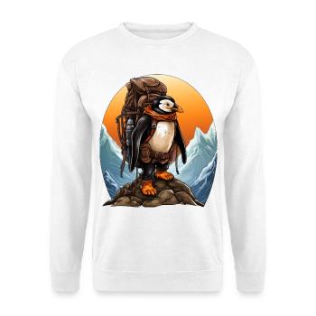Pingouin Alpiniste / Pingouins de randonnée - Sweat-shirt Unisexe - blanc - Devant