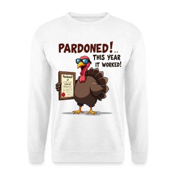 Pardoned Turkey - Unisex Pullover - Weiß - Vorne