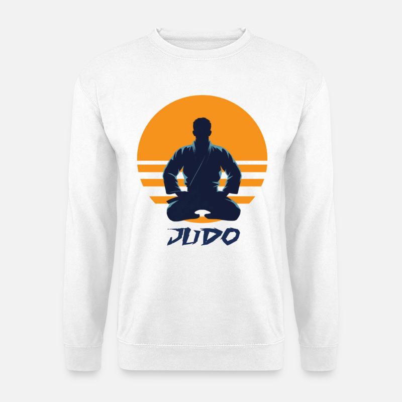 Judo Sunset Silhouette - Unisex Sweatshirt - white