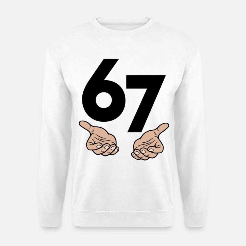 67_Black - Unisex Pullover - Weiß