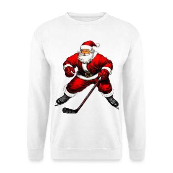 Weihnachten Eishockeyspieler - Unisex Sweatshirt - white - Front