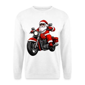 Motorradfahrer Weihnachten - Unisex Pullover - Weiß - Vorne