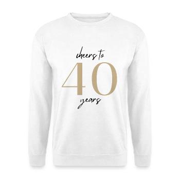 40 Geburtstag cheers to 40 years 1986  - Unisex Pullover - Weiß - Vorne
