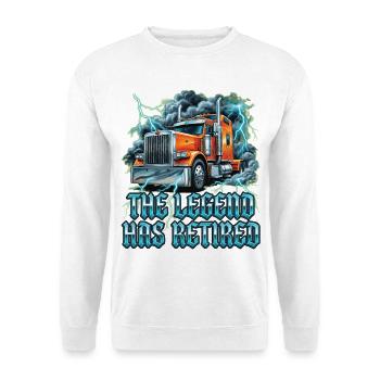 Chauffeur de semi-remorque Trucker Reitred - Sweat-shirt Unisexe - blanc - Devant