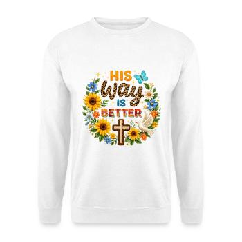 Gottes Güte ist besser Jesus Gott Glaube Kirche - Unisex Pullover - Weiß - Vorne
