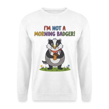 Ich bin kein Morgenkrawatte - Unisex Pullover - Weiß - Vorne