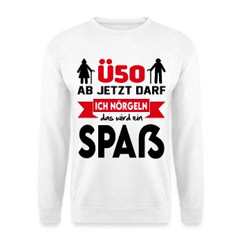 50 Jahre Geburtstag Die Ü 50 Party beginnt - Unisex Pullover - Weiß - Vorne - Alina (178cm) & Michal (187cm)
